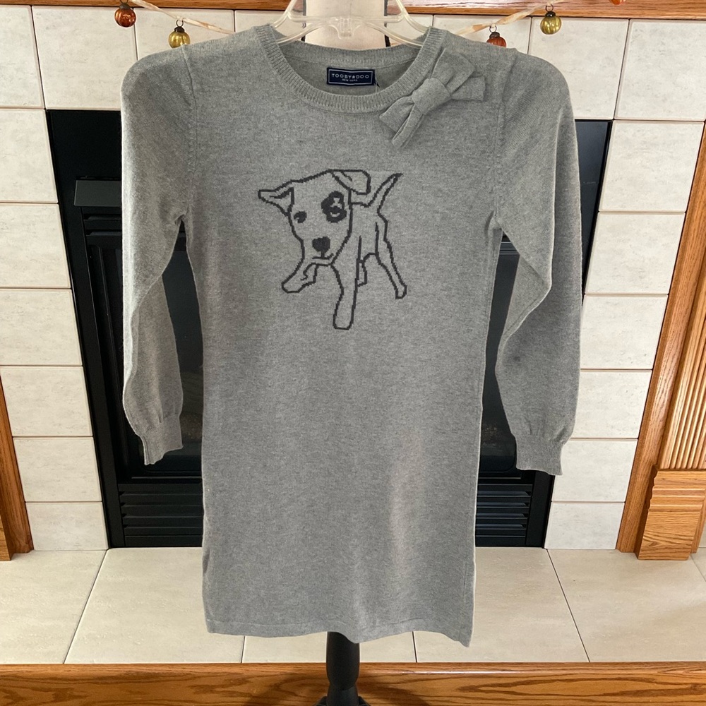 Tooby*Doo New York Pup Sweater Dress, Girl’s Sz 10